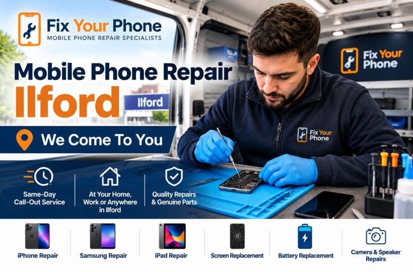 Looking for mobile phone repair in Ilford? Fix Your Phone provides convenient call-out repairs for iPhone, Samsung, iPad and other mobile devices.